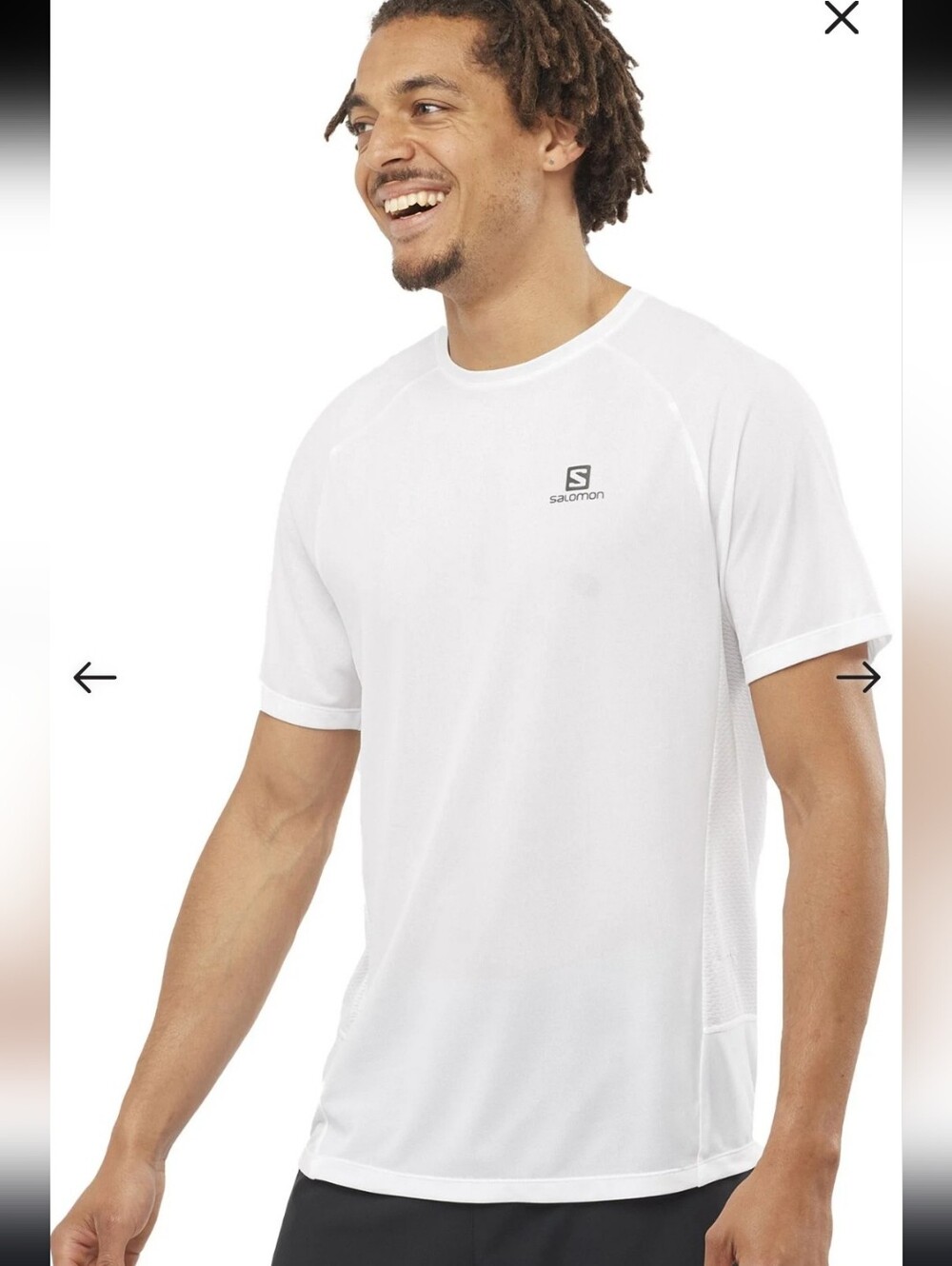 Salomon Mens Cross Rebel Ss Tee Shirt White